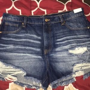 High rise mom shorts